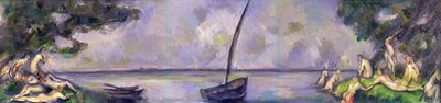 Boat and Bathers by Paul Cézanne